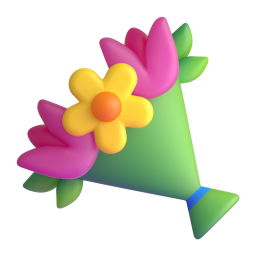 bouquet - Microsoft Fluent UI 3D Style
