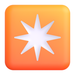 eight-pointed star - Microsoft Fluent UI 3D Style