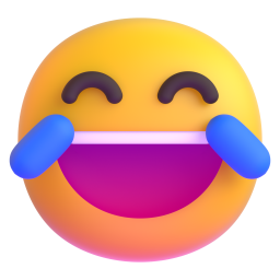 face with tears of joy - Microsoft Fluent UI 3D Style