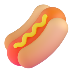 hot dog - Microsoft Fluent UI 3D Style