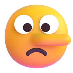lying face - Microsoft Fluent UI 3D Style