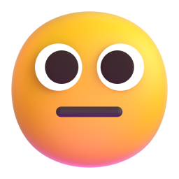 neutral face - Microsoft Fluent UI 3D Style