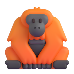 orangutan - Microsoft Fluent UI 3D Style