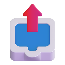 outbox tray - Microsoft Fluent UI 3D Style