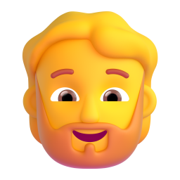 person: beard - Microsoft Fluent UI 3D Style