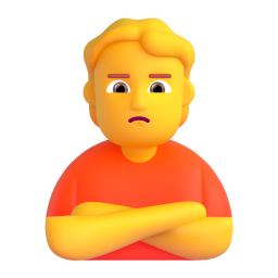 person pouting - Microsoft Fluent UI 3D Style