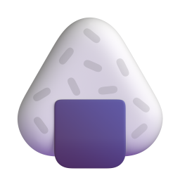 rice ball - Microsoft Fluent UI 3D Style