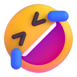 rolling on the floor laughing - Microsoft Fluent UI 3D Style