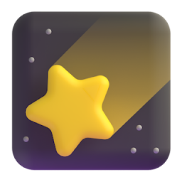 shooting star - Microsoft Fluent UI 3D Style