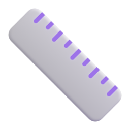 straight ruler - Microsoft Fluent UI 3D Style