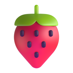strawberry - Microsoft Fluent UI 3D Style