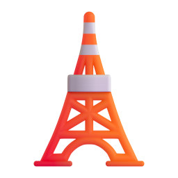 Tokyo tower - Microsoft Fluent UI 3D Style