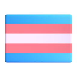 transgender flag - Microsoft Fluent UI 3D Style
