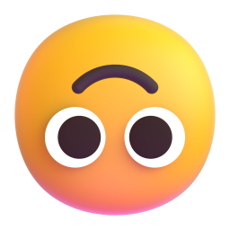 upside-down face - Microsoft Fluent UI 3D Style