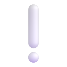 white exclamation mark - Microsoft Fluent UI 3D Style