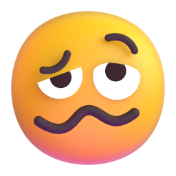 woozy face - Microsoft Fluent UI 3D Style