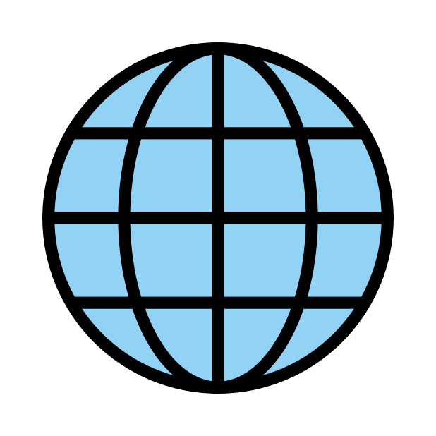 globe with meridians - OpenMoji Color Style