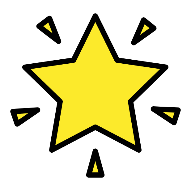glowing star - OpenMoji Color Style