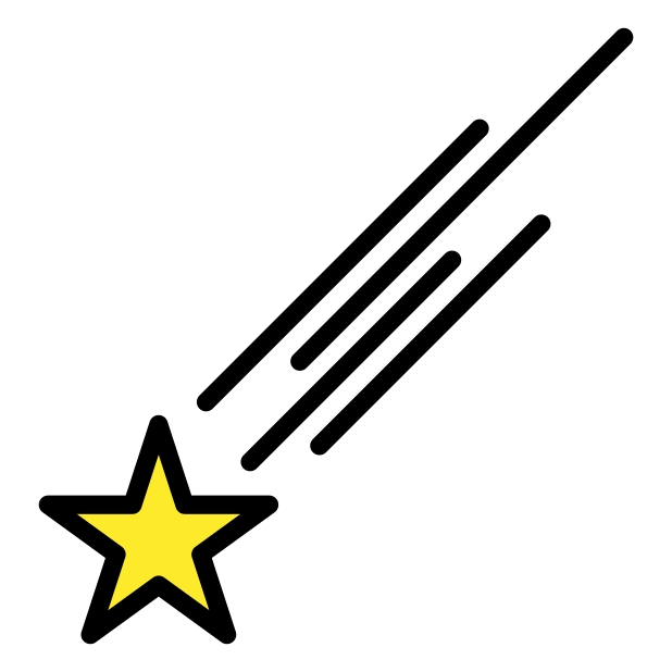 shooting star - OpenMoji Color Style