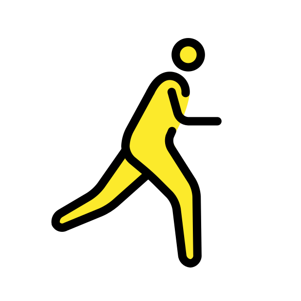 person running facing right - OpenMoji Color Style