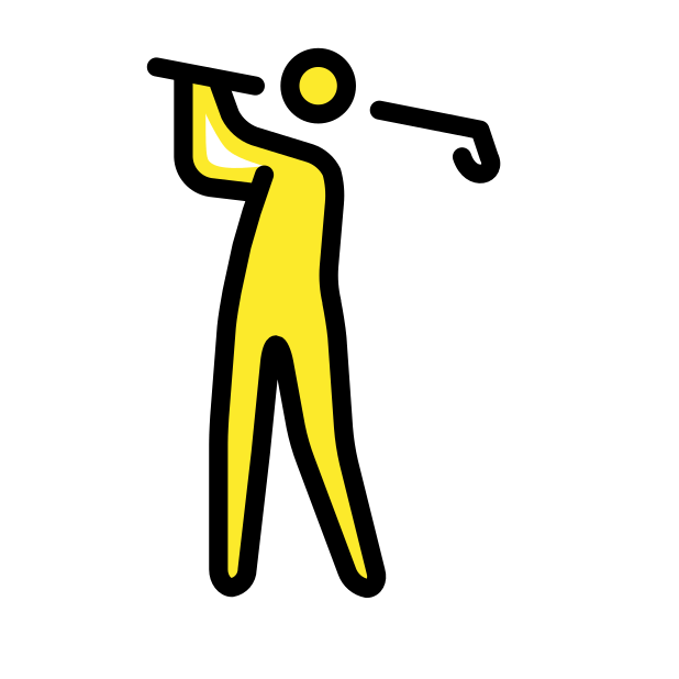 man golfing - OpenMoji Color Style