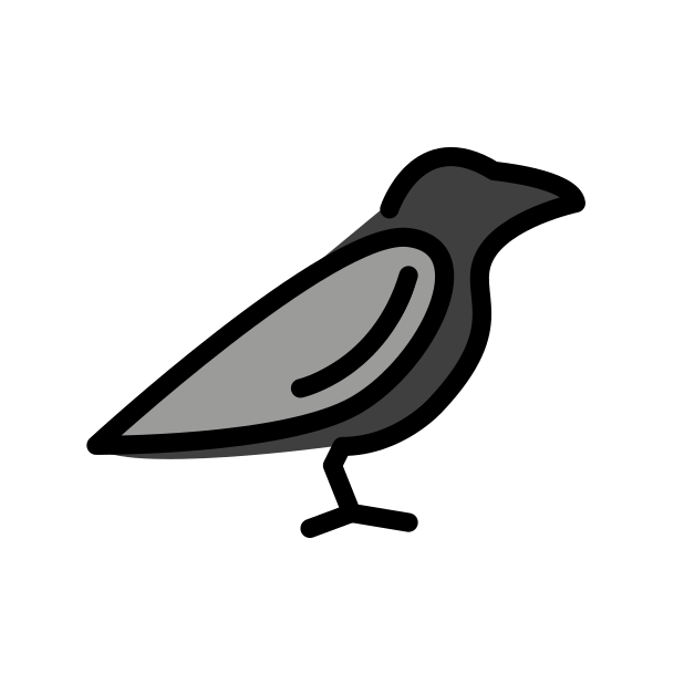 black bird - OpenMoji Color Style