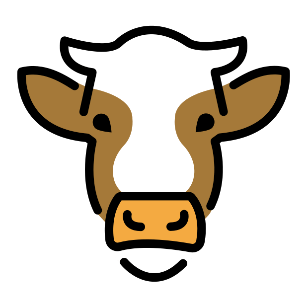 cow face - OpenMoji Color Style