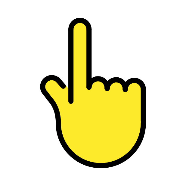 backhand index pointing up - OpenMoji Color Style