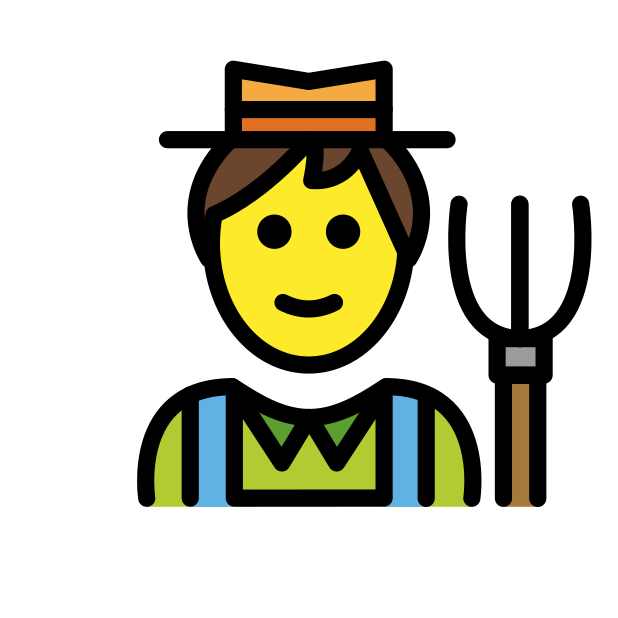 man farmer - OpenMoji Color Style