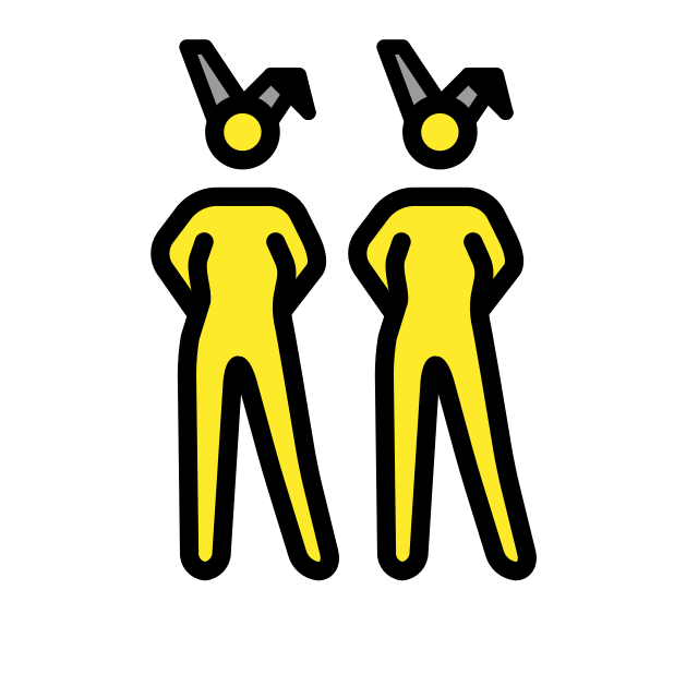 women with bunny ears - OpenMoji Color Style