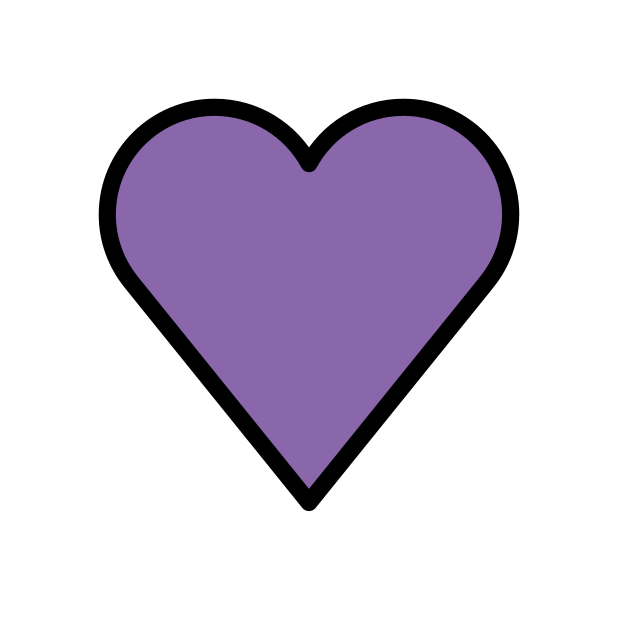 purple heart - OpenMoji Color Style