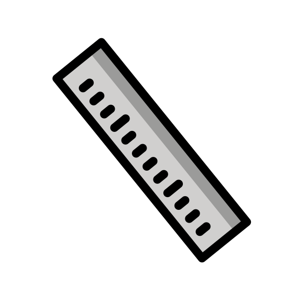 straight ruler - OpenMoji Color Style