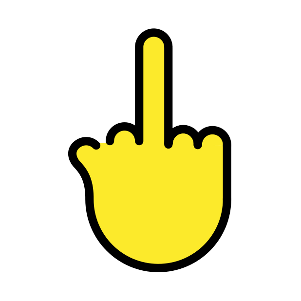 middle finger - OpenMoji Color Style