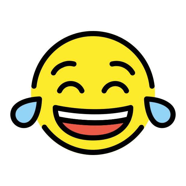 face with tears of joy - OpenMoji Color Style