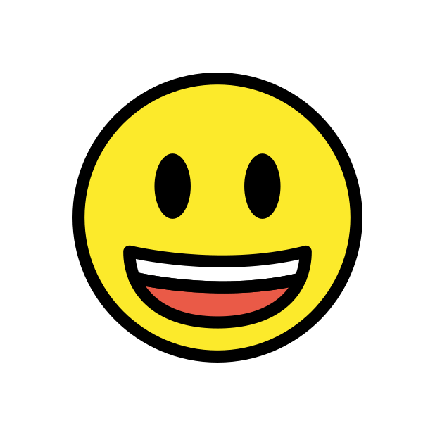 grinning face with big eyes - OpenMoji Color Style