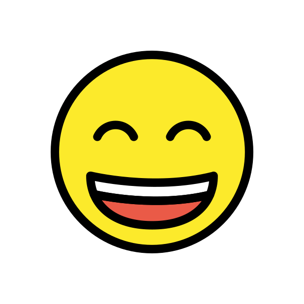 grinning face with smiling eyes - OpenMoji Color Style
