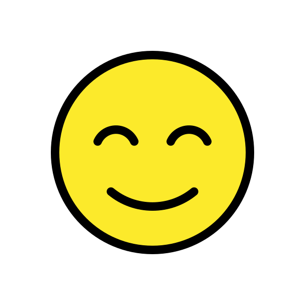 smiling face with smiling eyes - OpenMoji Color Style