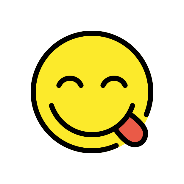 face savoring food - OpenMoji Color Style