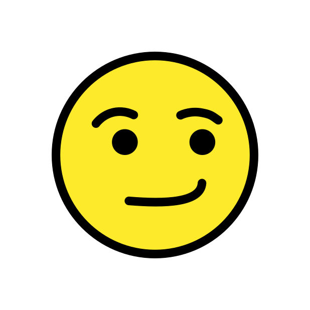 smirking face - OpenMoji Color Style