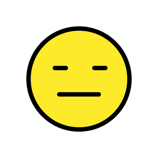 expressionless face - OpenMoji Color Style