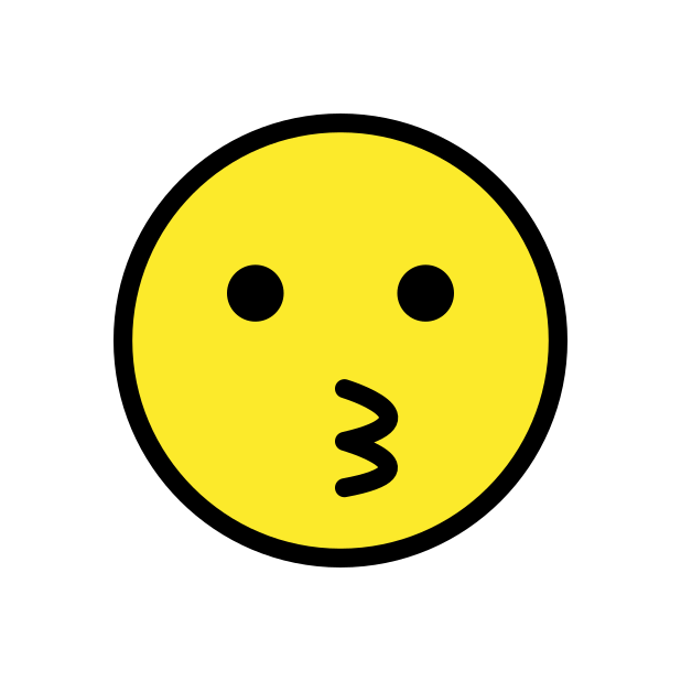 kissing face - OpenMoji Color Style