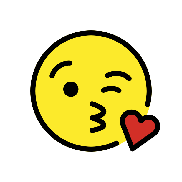 face blowing a kiss - OpenMoji Color Style