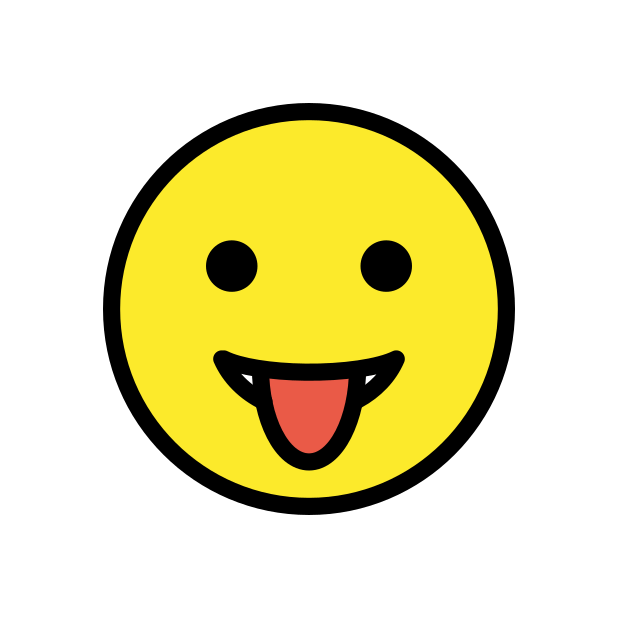 face with tongue - OpenMoji Color Style