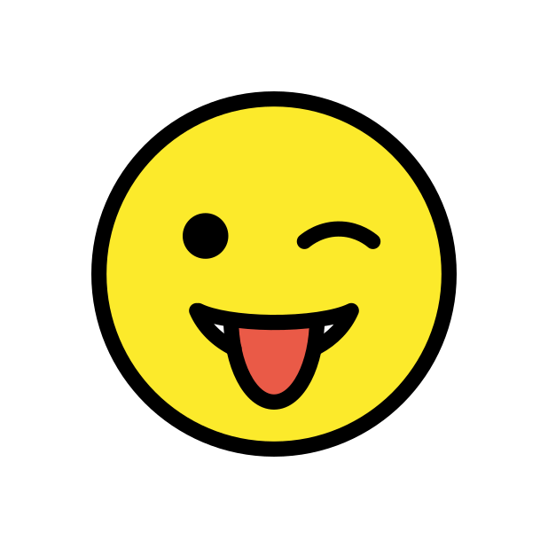 winking face with tongue - OpenMoji Color Style