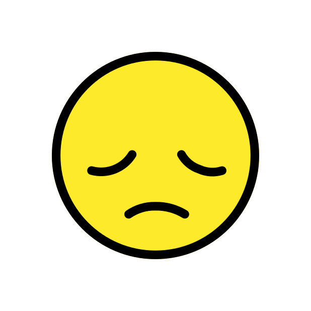 disappointed face - OpenMoji Color Style