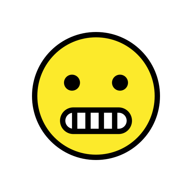 grimacing face - OpenMoji Color Style