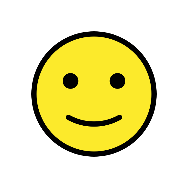 slightly smiling face - OpenMoji Color Style