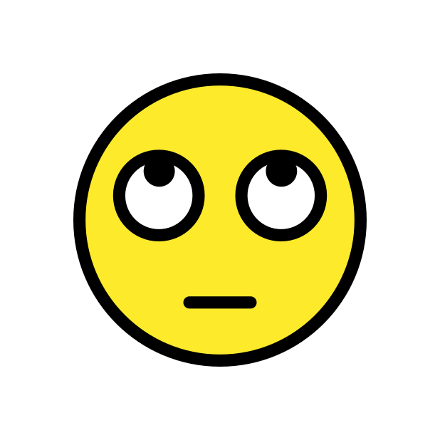 face with rolling eyes - OpenMoji Color Style
