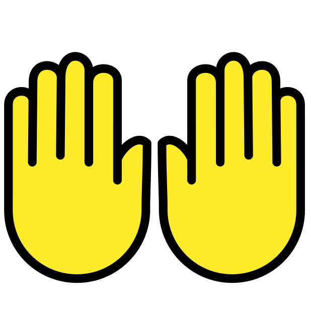raising hands - OpenMoji Color Style