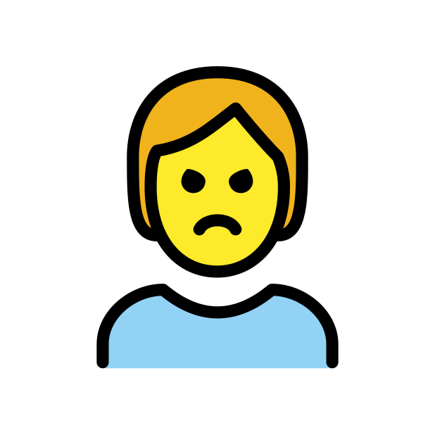 person pouting - OpenMoji Color Style